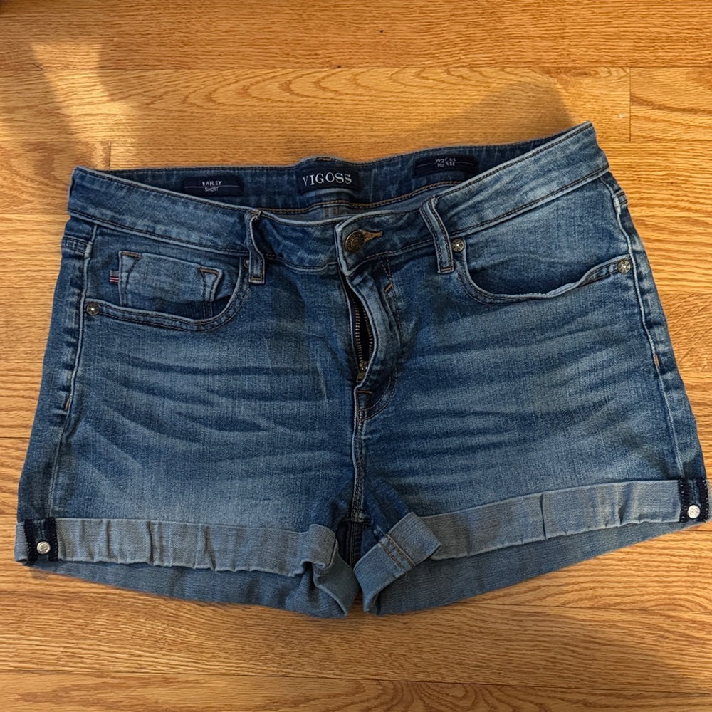 Vigoss Mis rise roll-Cuff Denim Shorts